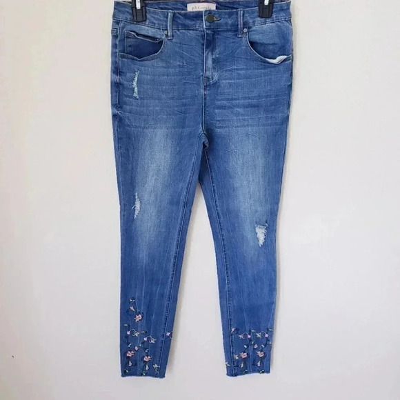 Philosophy Floral Embroidered Skinny Ankle… - Picture 2 of 14